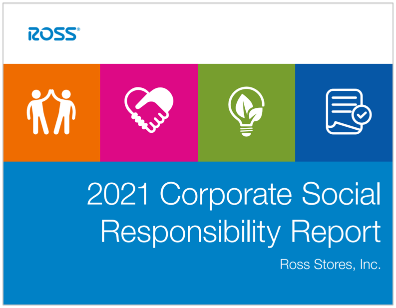 2021 Ross Corporate Social Responsibility Report cover