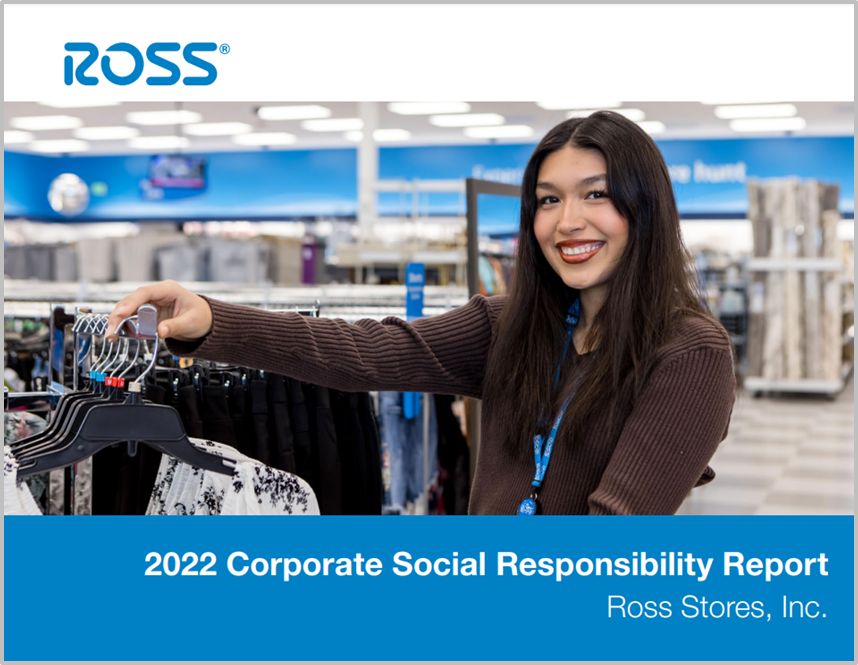 2022 Ross Corporate Social Responsibility Report cover